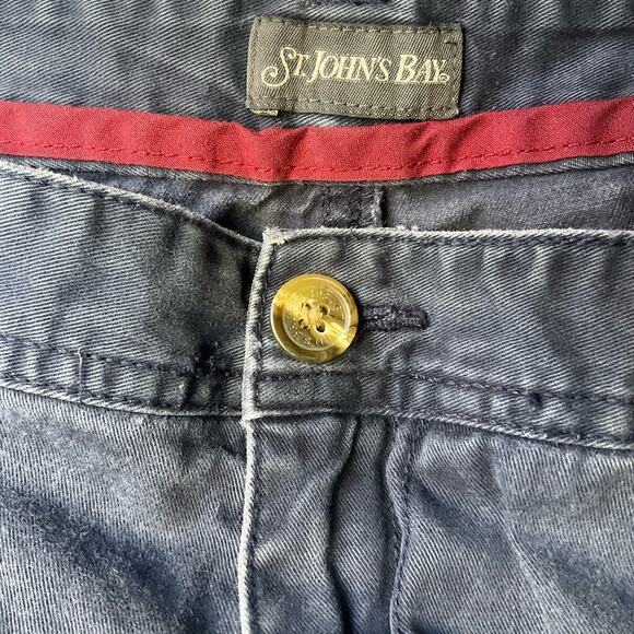 St. John's Bay Men’s Cargo Khaki Shorts w Side Pockets size 40, Blue - Picture 9 of 12